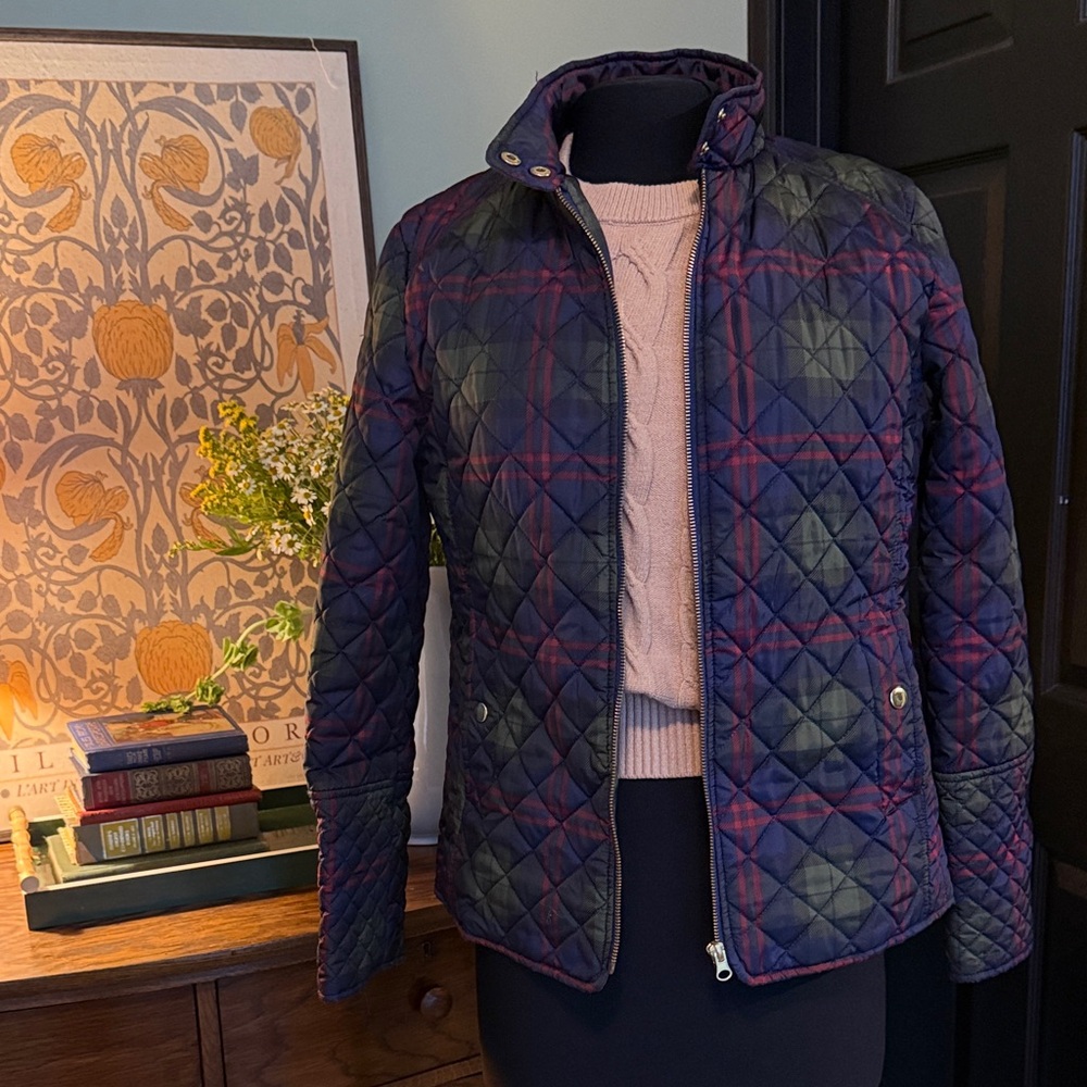 Quilted Plaid Jacket English Countryside